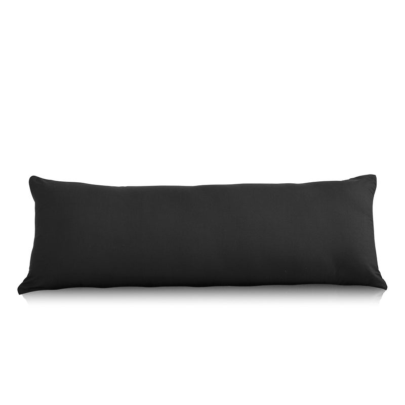 Evolive Ultra Soft Microfiber Body Pillow Cover/Pillowcases 21"x54" with Hidden Zipper Closure (21"x54" Body Pillow Cover, Black) - Image 1